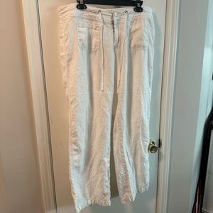 Cabi White Linen Pants